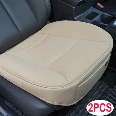 2PC Luxury PU Leather 3D Full Surround Car Seat Protector Seat Cover Accessories - Image 1 of 4
