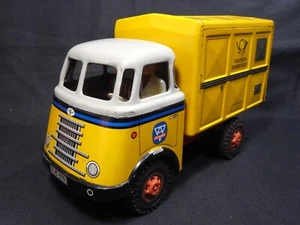 VINTAGE 1960s W. GERMANY ARNOLD DAF FRICTION TIN TOY TRUCK DEUTSCHE BUNDESPOST - Picture 1 of 15