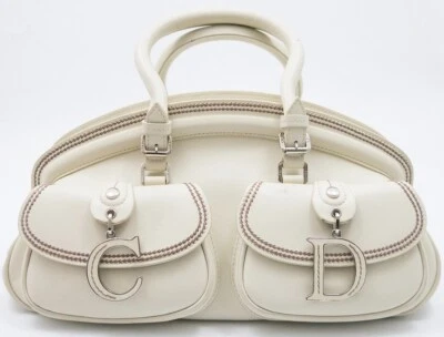CHRISTIAN DIOR DETECTIVE MODEL HAND BAG TASCHE HANDTASCHE PARTY OPERA OFF-WHITE - Bild 1 von 4