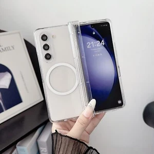 Funda Mag Safe con Bisagra para Samsung Galaxy Z Fold6 5 4 3 Cubierta Magnética Transparente Resistente - Imagen 1 de 12