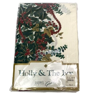 Holly & Ivy BARDWIL Christmas Season Linens Gretchen Floral Table Cloth 60x102 - Picture 1 of 6