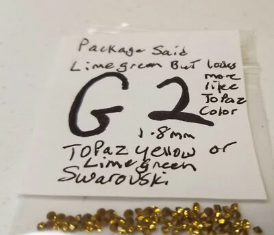 De Colección Cristal Swarovski Pequeño 2mm Estrás Punta Trasera Joyería Artesanal Reparación 2003 Foto 1 de 2