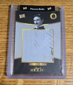 Nikola Tesla 2023 Pieces Of The Past Handwritten Jumbo Relic - Picture 1 of 2