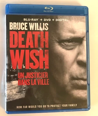 Bruce Willis Death Wish Blue-Ray DVD Combo 2018 Acción Crimen Thriller Foto 1 de 3