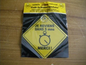 PANNEAU VENTOUSE CODE DE BONNE CONDUITE je reviens dans 5mms merci ! - Imagen 1 de 1