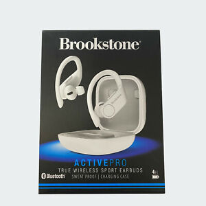 Brookstone Activepro Sports fit Earbuds White BSTWS17WH New