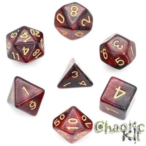 Dadi Galaxy - Rosso. Dungeons and Dragons, DND, 5e, set di dadi poliedrici - Foto 1 di 2