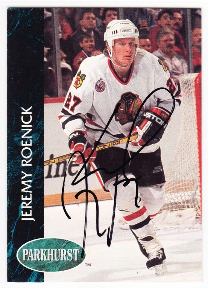 1992-93 Parkhurst Jeremy Roenick Auto Chicago Blackhawks #31 - Image 1 of 2