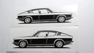 Pegatina Audi 100 Coupe S Silhouette Audi 100 S Coupe 2x negra nueva - Imagen 1 de 21