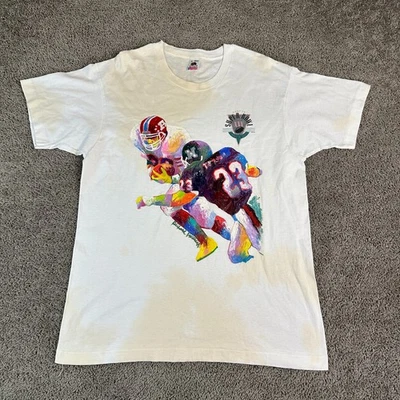 VTG Super Bowl XXV Shirt Mens XL Richard Wallich Painted Single Stitch Giants - Image 1 of 4