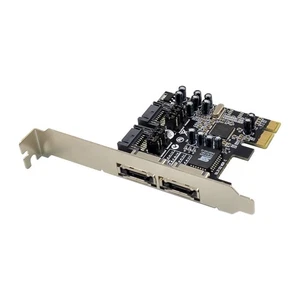 PCIe x1 SATA 3Gbps RAID Adapter SIL3132 2e2T 2 eSATA/Internal HDD Expansion Card - Picture 1 of 4