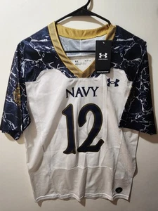 SMALL - Navy Naval Academy Midshipmen football Jersey Under Armour 175 YEARS NWT - Picture 1 of 5