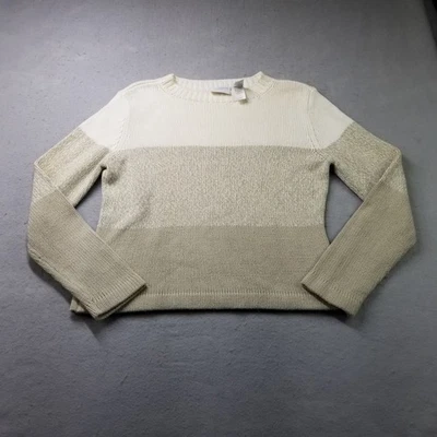 Suéter Liz Claiborne Mujer Talla XL Beige Tostado Color Neutro Tejido Manga Larga Foto 1 de 4