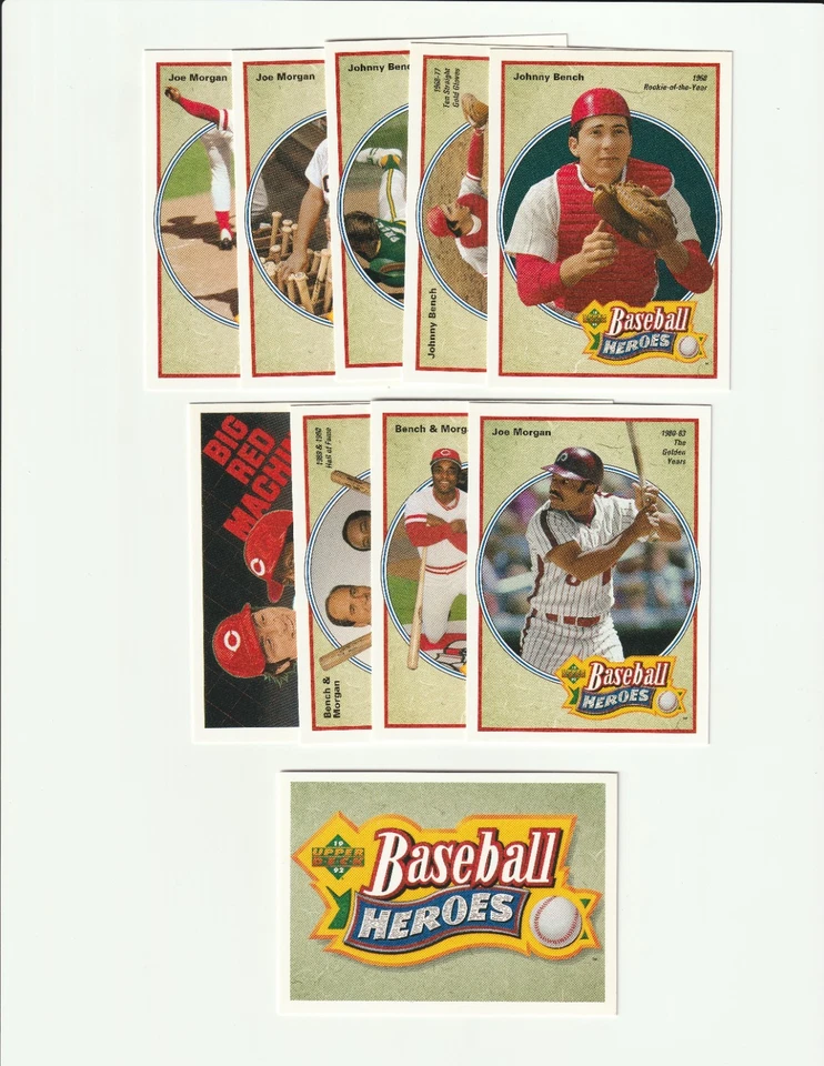 1991 年 UPPER DECK BENCH / MORGAN HEROES 插入套装全套 10 张卡 — 第 1/1 张图片