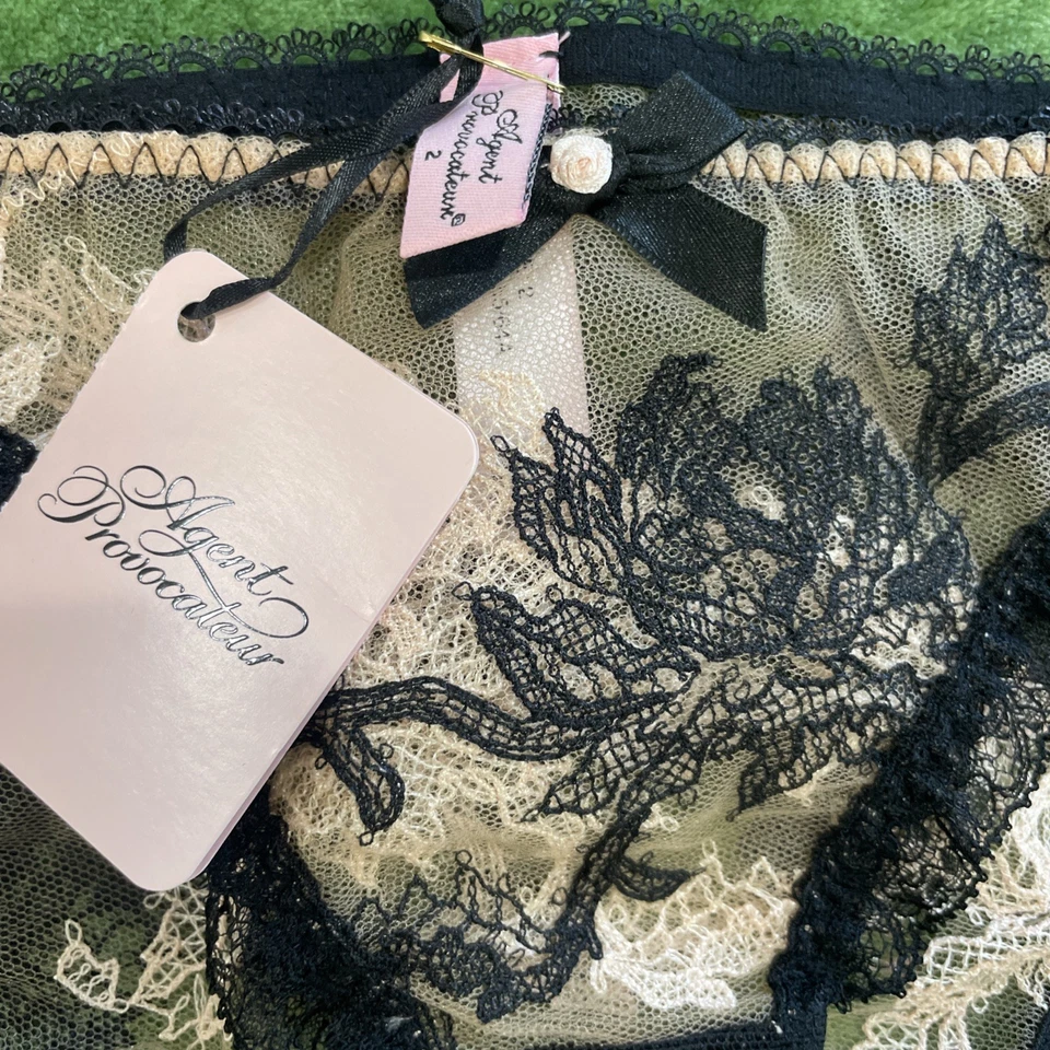 Calzoncillo Agent Provocateur DALIAH L/4 NUEVO CON ETIQUETAS negro original $115 ¡TALLA RARA! [D2] Foto 1 de 4