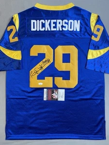 ST. LOUIS RAMS- ERIC DICKERSON AUTOGRAPH #29 MITCHELL & NESS 1985 JERSEY JSA COA - Picture 1 of 5