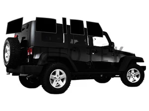PreCut All Sides Window Film For Jeep Wrangler Unlimited JK 2007-2010 Glass Tint - Picture 1 of 11