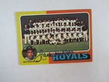 1975 Topps # 72 Jack McKeon Autograph / Signed Card (MB) Kansas City Royals