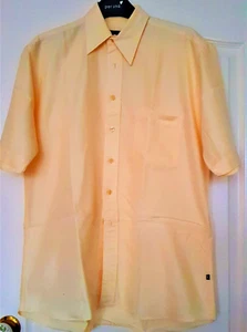 VAN HEUSEN SHORT SLEEVED SHIRT ~ Medium : LEMON - Picture 1 of 5