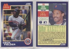 1990 Score McDonald's Cecil Fielder #16