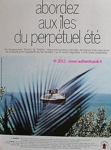 PUBLICITE CGT TRANSAT PAQUEBOT FRANCE ANTILLES CROISIERE BATEAU 1976 FRENCH AD - Imagen 1 de 1
