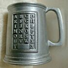 Vintage Wilton Armetale RWP ABCD Alphabet Mug Beer Stein 10-oz Personalize Gift 