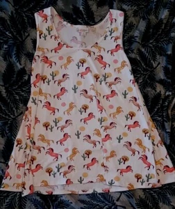 NUEVO Top túnica Lularoe para mujer pequeño HORSES sin mangas sin defectos sin etiquetas - Imagen 1 de 5