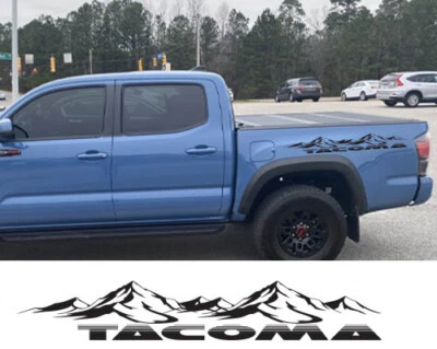 (2) Calcomanía adhesiva de vinilo Tacoma Mountain Side para camioneta Toyota TRD 4x4 todo terreno Foto 1 de 2