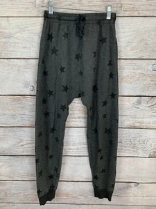 Kind is Cool Gray/Black Star Patterned Drop-Crotch Joggers EUC Girl's Size XL - Picture 1 of 4
