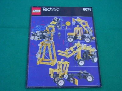 INSTRUCCIONES ORIGINALES LEGO TECHNIC 8074 DE COLECCION, ANTIGUAS. VINTAGE - Imagen 1 de 2