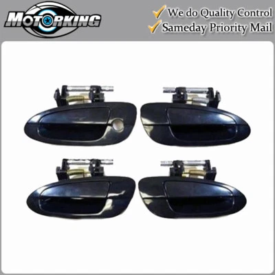 Juego de 4 manijas de puerta exterior exterior para 02-06 Nissan Altima negro liso DS314 Foto 1 de 3