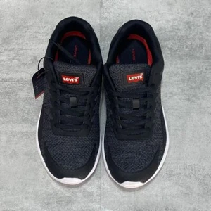Tenis ligeros LEVI'S negros para hombre de punto Delta transpirable suela gruesa talla 9,5 - Imagen 1 de 8