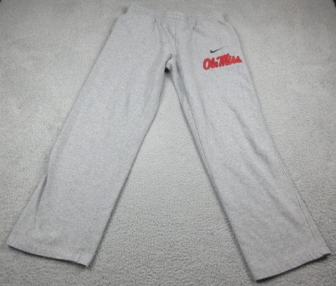 Ole Miss Rebels Pants Mens Adult Medium Gray Red Mississippi Football Nike Cover