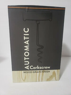 Sacacorchos Automático con Acabado Grano Madera NUEVO 5 Piezas Kit Foto 1 de 4