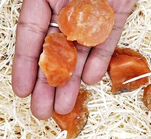 Paquete único de piedra de cristal naranja calcita raw elite de 1 (50 mm talla grande) - Imagen 1 de 3