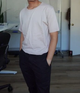 Divided by H&M Round Neck Shirt Off White - Size L - Picture 1 of 20