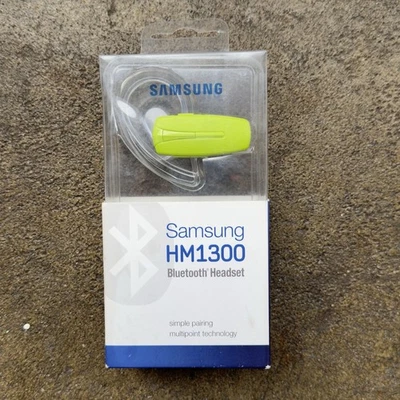Samsung Wireless Hands Free Ear Piece HM1300 Headset Bluetooth NEON GREEN - Image 1 of 4