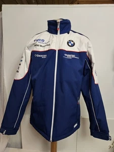 Tyco BMW Motorrad Racing Jacket Softshell Signed Hooded Lined Team Coat UK Large - Picture 1 of 16