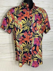 NEW! J. CREW LINEN Men Size XLT XL Tall Classic Hawaiian Camp Shirt Floral Leaf - Picture 1 of 11