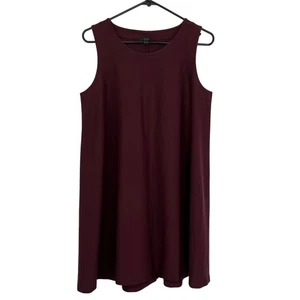COS ärmelloses Swingkleid Jersey Strick Größe M Burgunderrot Minimalistisch Casual - Bild 1 von 11