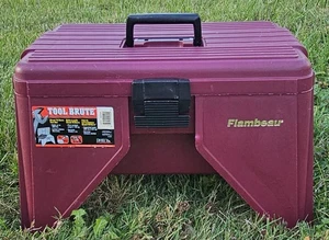 Vintage 90's FLAMBEAU Stand N' Store Step Stool Roughneck HEAVY DUTY Storage    - Picture 1 of 23