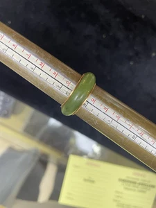 Vintage 1950s Jade Eternity Ring 14K Rose Gold Band Size P Fine Jewellery - Picture 1 of 16