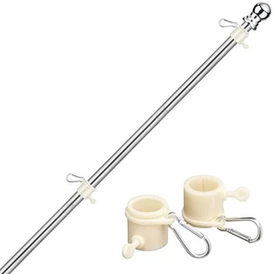 6FT Flag Pole Kit,Stainless steel Heavy Duty American US Flagpole, Rustproof ... - Picture 1 of 6