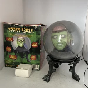 Vintage Gemmy Green Monster Spirit Ball con scatola originale 9" funziona parla e si muove - Foto 1 di 7