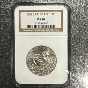 2008-S Bald Eagle Half Dollar NGC MS70. - Picture 1 of 7