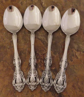 Oneida Michelangelo Cube Set of 4 Soup Spoons Heirloom Stainless Flatware Lot D - Image 1 of 4