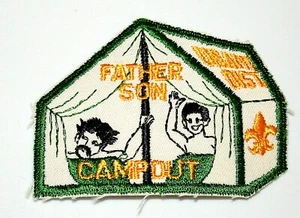 Vintage Pfadfinder Unami Vater & Sohn Campout Camp out Patch 70er Jahre Neu - Bild 1 von 1