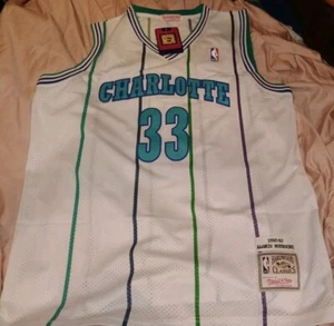Large Alonzo Mourning Charlotte Hornets White NBA Jersey Brand New - Picture 1 of 2