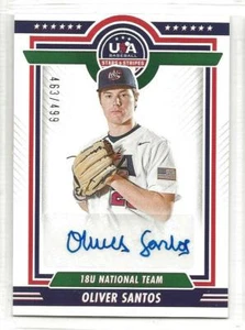 2022 Panini USA Stars Stripes Oliver Santos 18U Team Auto #18US-OS 463/499 - Picture 1 of 2