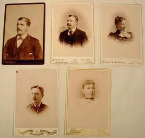 CABINET PHOTOS 9 DIFF MEN WOMEN ST PAUL MN 1890'S KRAFT SWEM ETC - Picture 1 of 7
